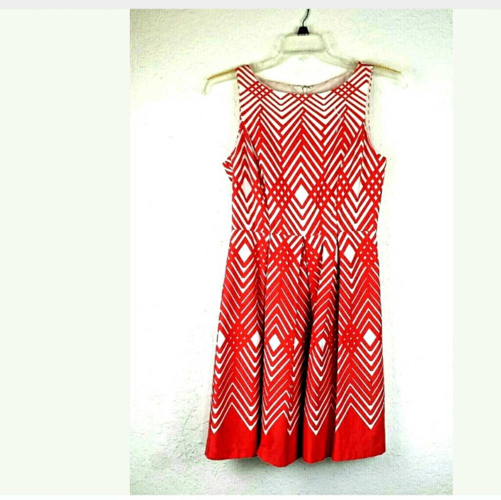 Dress Barn women's Chevron coral dress